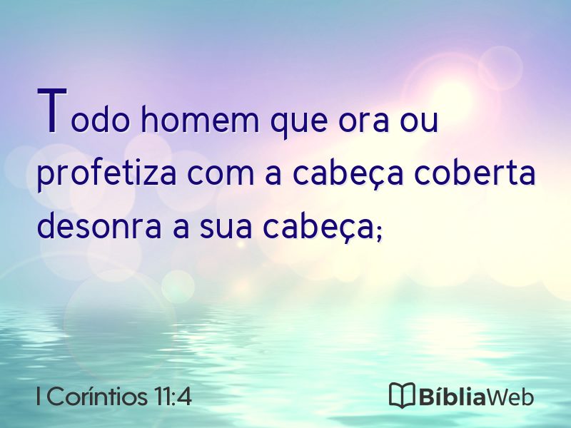 I Coríntios 11:4 em imagem para compartilhar