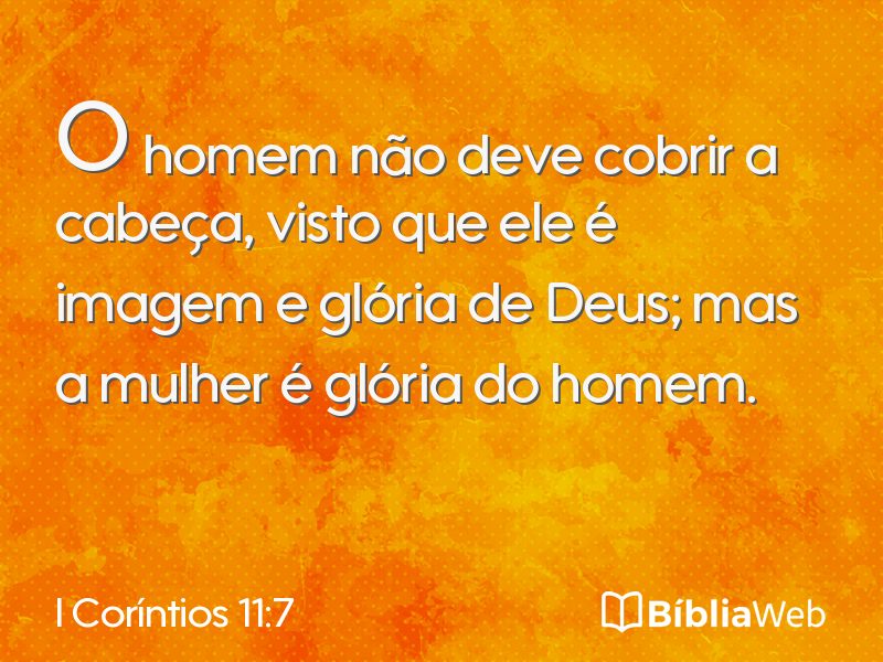 I Coríntios 11:7 em imagem para compartilhar