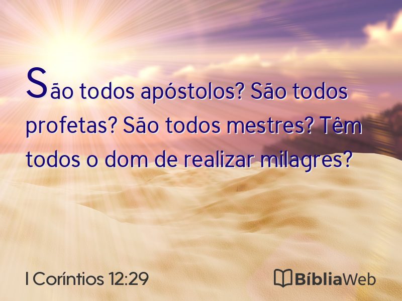 I Coríntios 12:29 em imagem para compartilhar