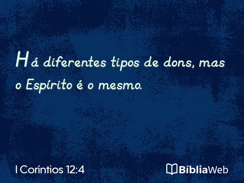 I Coríntios 12:4 em imagem para compartilhar