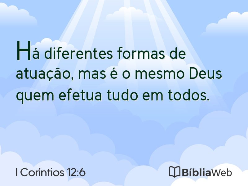 I Coríntios 12:6 em imagem para compartilhar