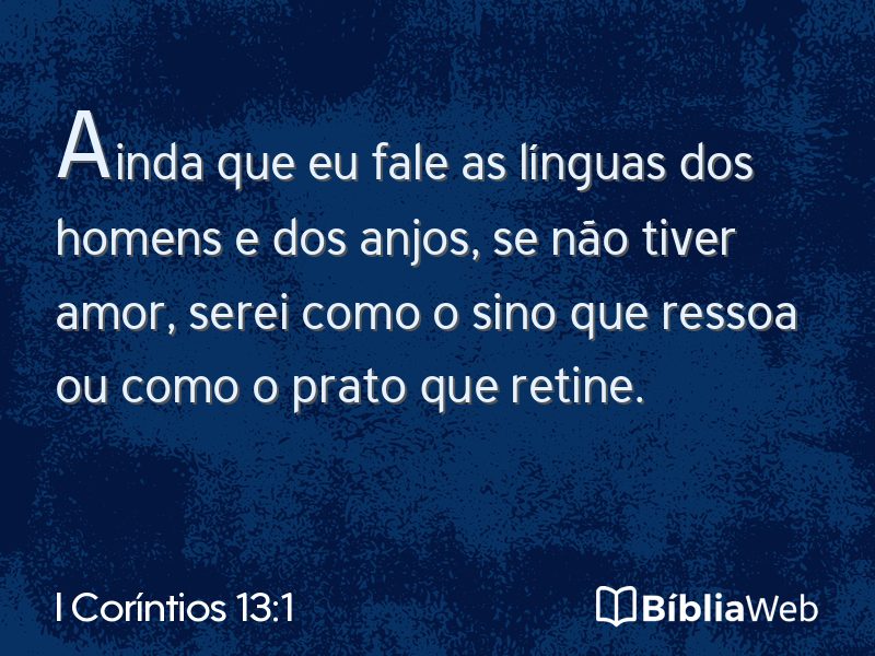 I Coríntios 13:1 em imagem para compartilhar