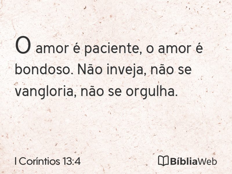I Coríntios 13:4 em imagem para compartilhar