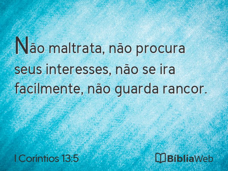 I Coríntios 13:5 em imagem para compartilhar