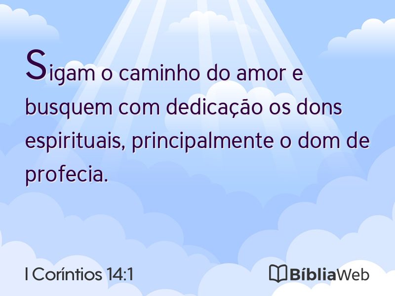 I Coríntios 14:1 em imagem para compartilhar