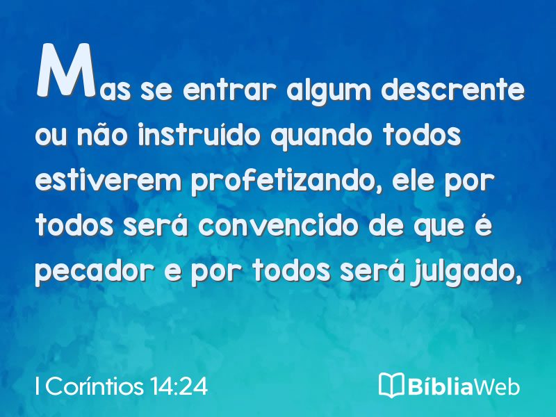 I Coríntios 14:24 em imagem para compartilhar
