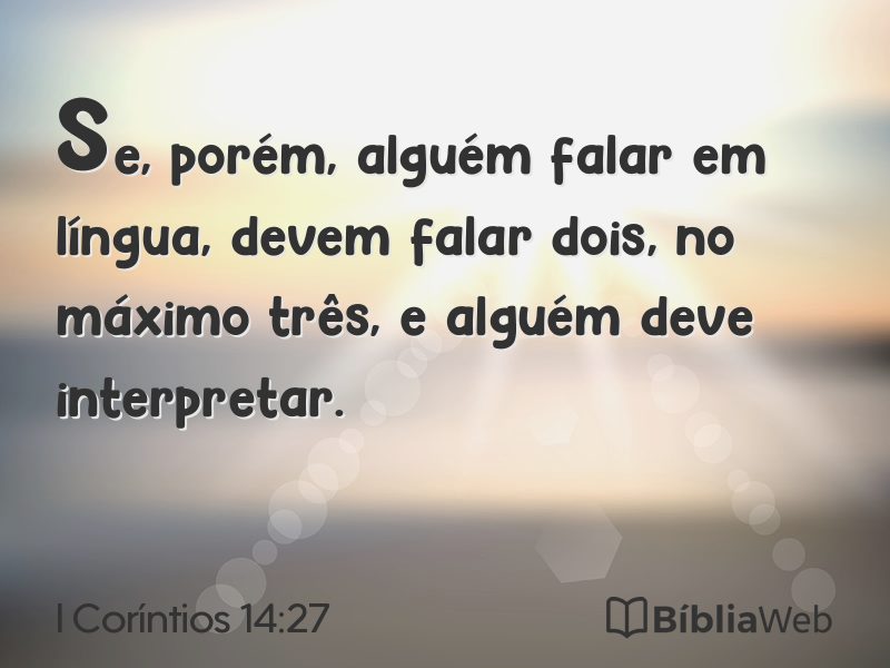I Coríntios 14:27 em imagem para compartilhar