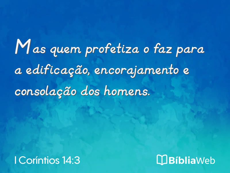 I Coríntios 14:3 em imagem para compartilhar