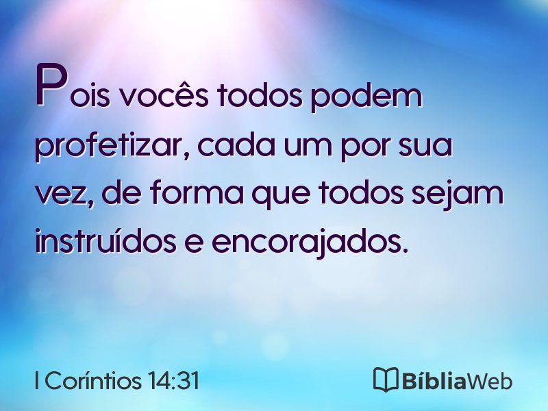 I Coríntios 14:31 em imagem para compartilhar