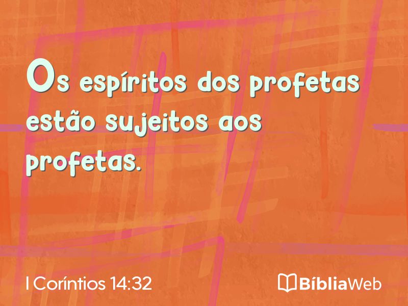 I Coríntios 14:32 em imagem para compartilhar
