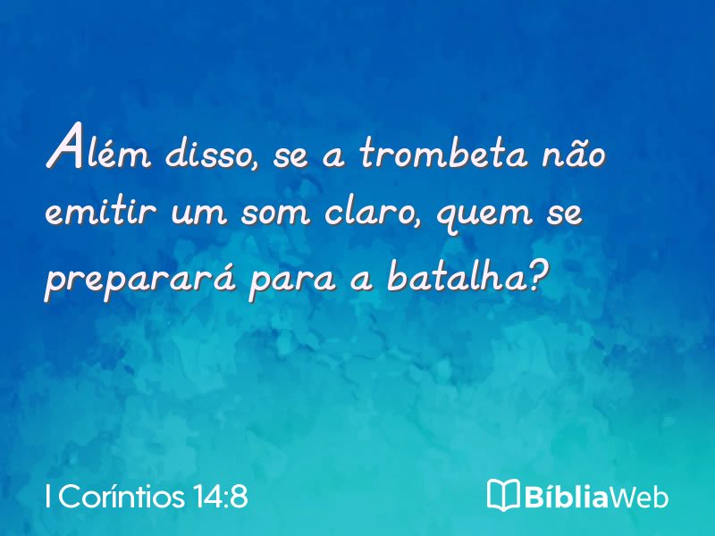 I Coríntios 14:8 em imagem para compartilhar
