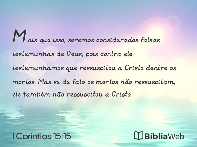 I Coríntios 15:15 em imagem para compartilhar
