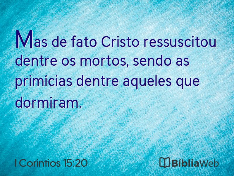 I Coríntios 15:20 em imagem para compartilhar