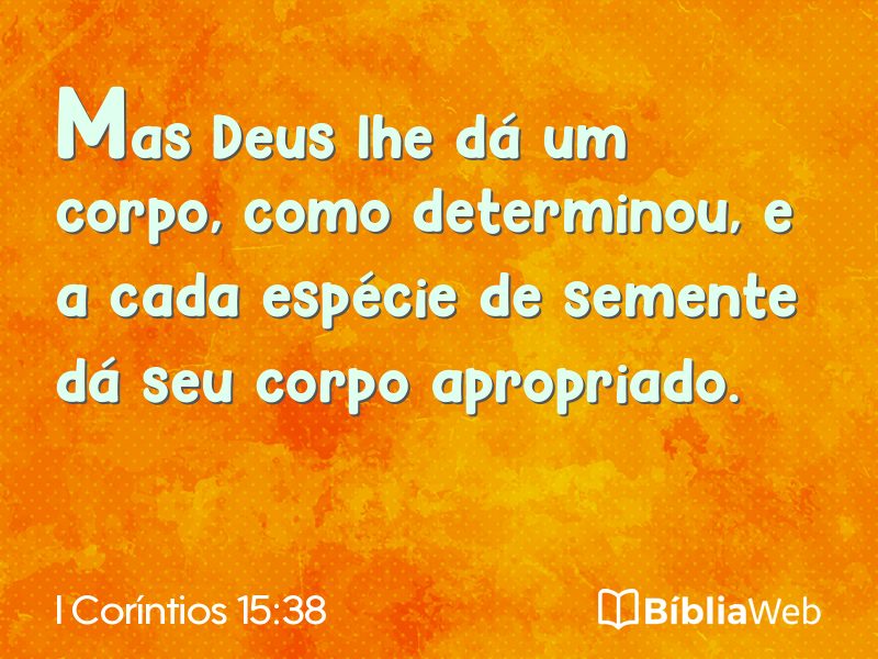 I Coríntios 15:38 em imagem para compartilhar