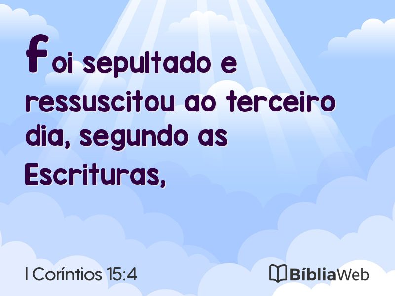 I Coríntios 15:4 em imagem para compartilhar