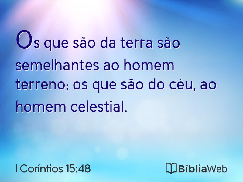 I Coríntios 15:48 em imagem para compartilhar