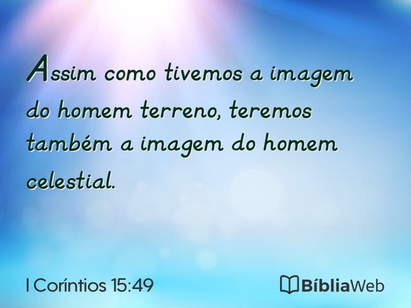 I Coríntios 15:49 em imagem para compartilhar