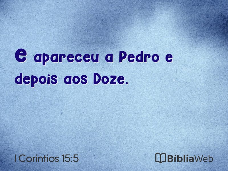 I Coríntios 15:5 em imagem para compartilhar