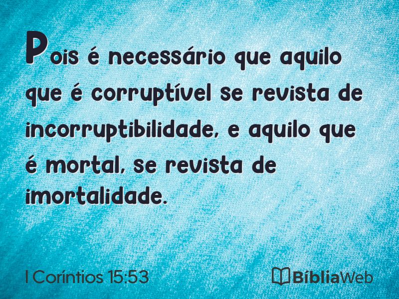 I Coríntios 15:53 em imagem para compartilhar
