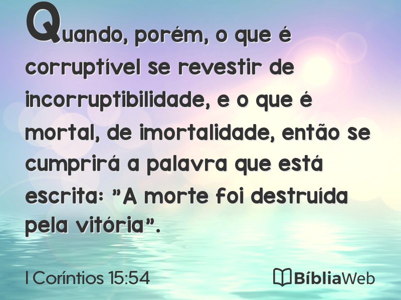 I Coríntios 15:54 em imagem para compartilhar