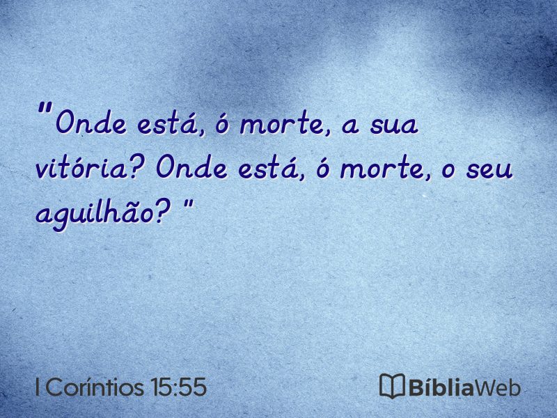 I Coríntios 15:55 em imagem para compartilhar