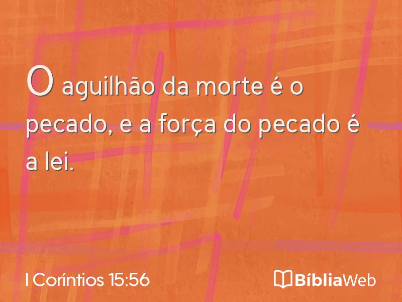 I Coríntios 15:56 em imagem para compartilhar