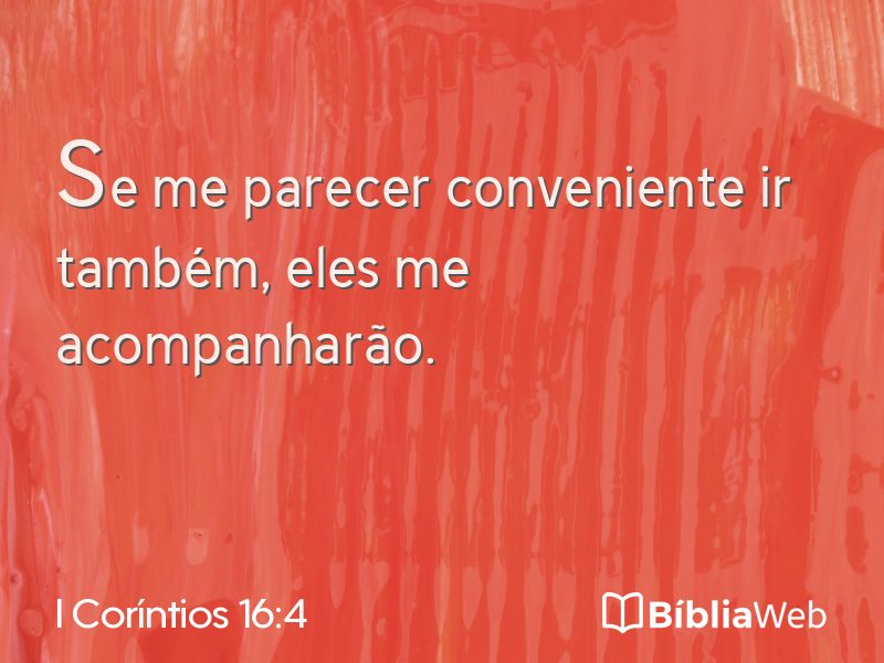 I Coríntios 16:4 em imagem para compartilhar
