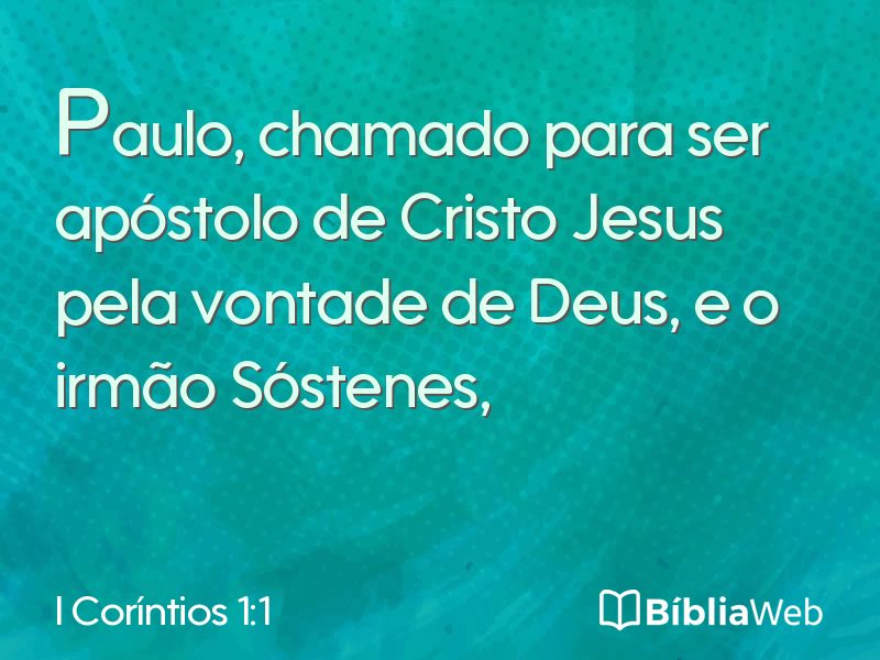 I Coríntios 1:1 em imagem para compartilhar