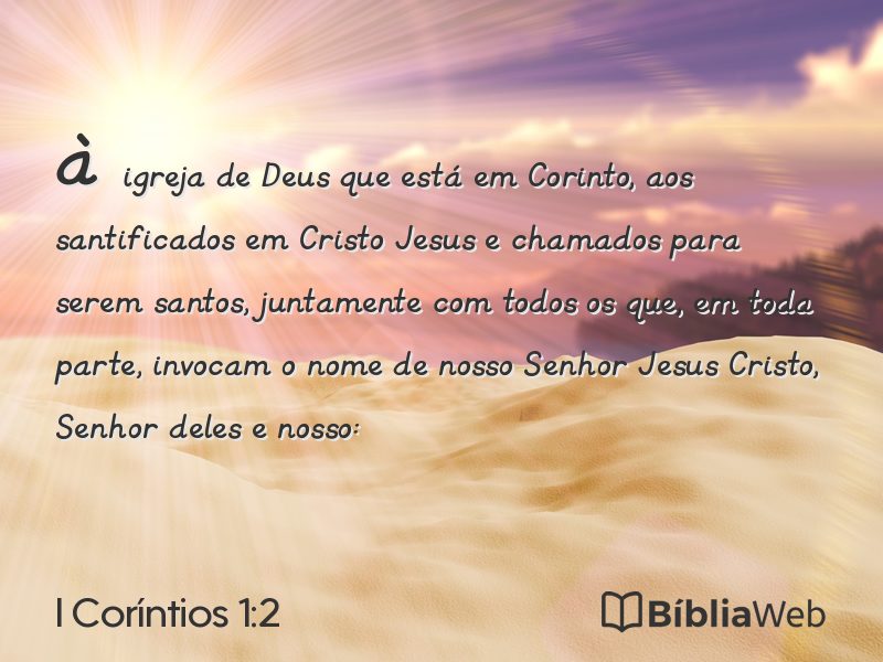 I Coríntios 1:2 em imagem para compartilhar