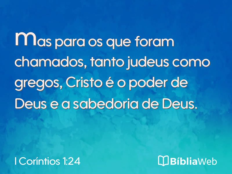 I Coríntios 1:24 em imagem para compartilhar
