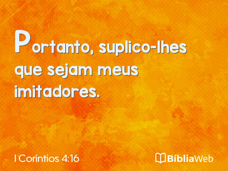 I Coríntios 4:16 em imagem para compartilhar