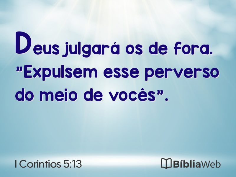 I Coríntios 5:13 em imagem para compartilhar