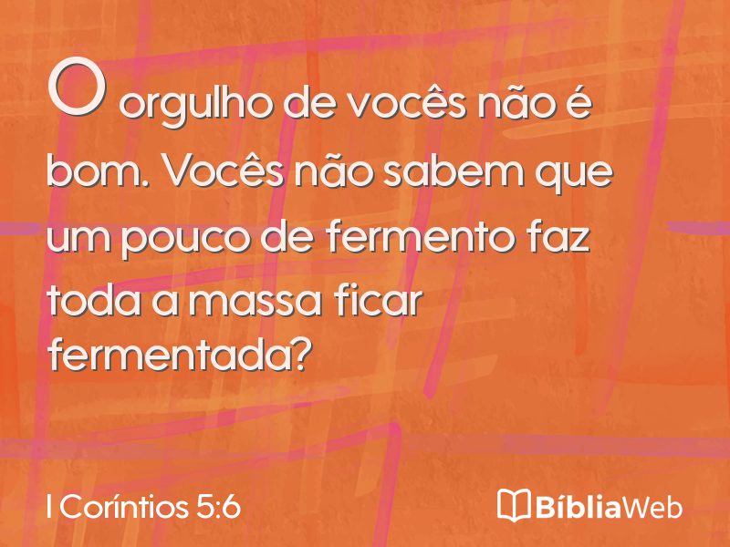 I Coríntios 5:6 em imagem para compartilhar