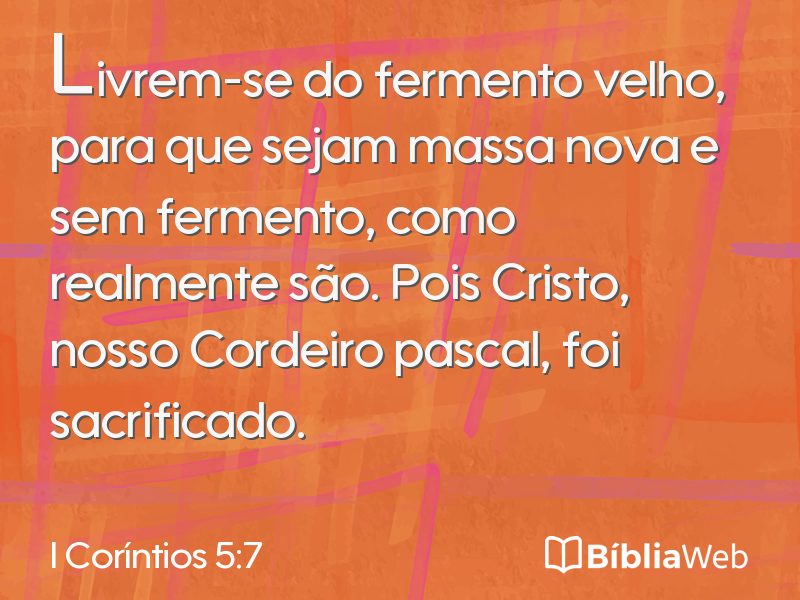 I Coríntios 5:7 em imagem para compartilhar