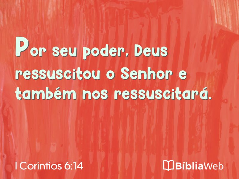 I Coríntios 6:14 em imagem para compartilhar