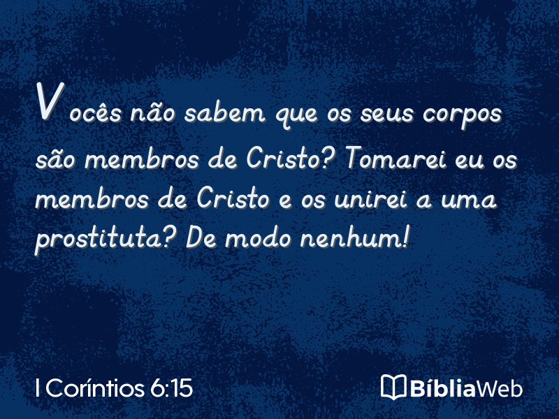 I Coríntios 6:15 em imagem para compartilhar