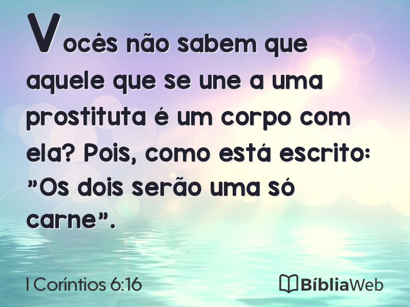 I Coríntios 6:16 em imagem para compartilhar