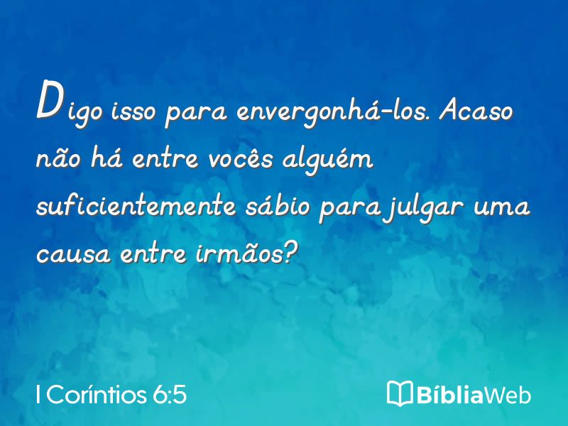 I Coríntios 6:5 em imagem para compartilhar