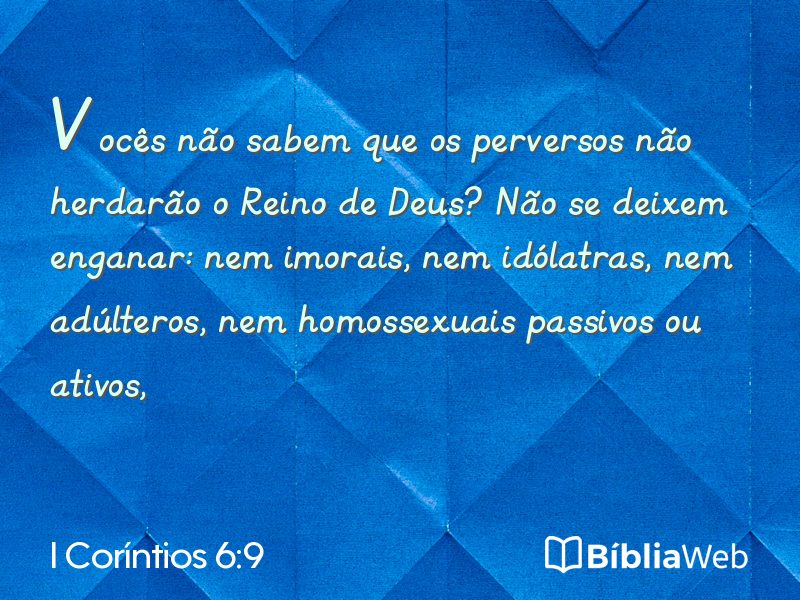 I Coríntios 6:9 em imagem para compartilhar