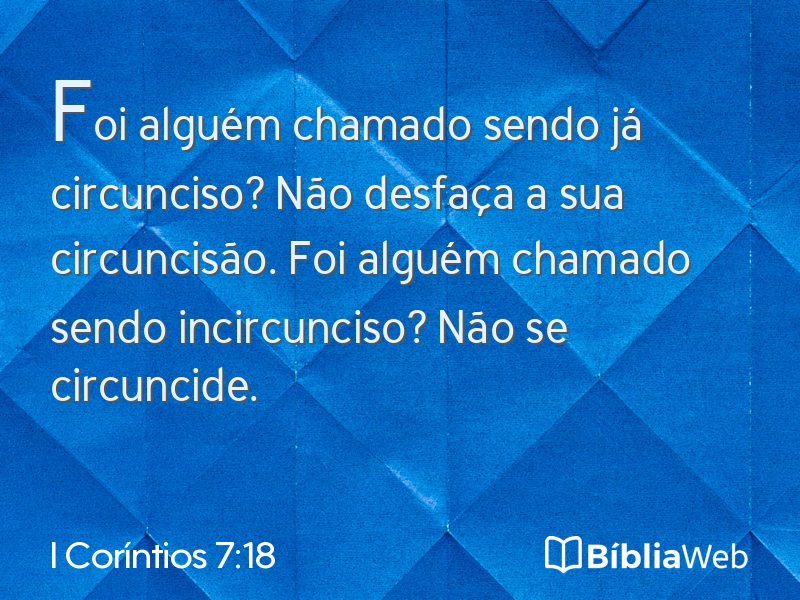 I Coríntios 7:18 em imagem para compartilhar