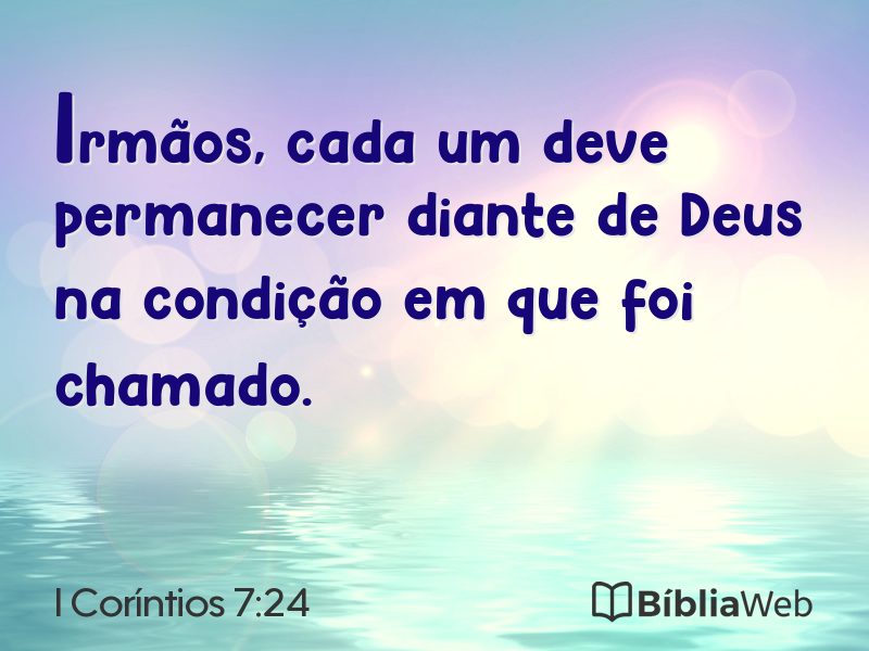 I Coríntios 7:24 em imagem para compartilhar