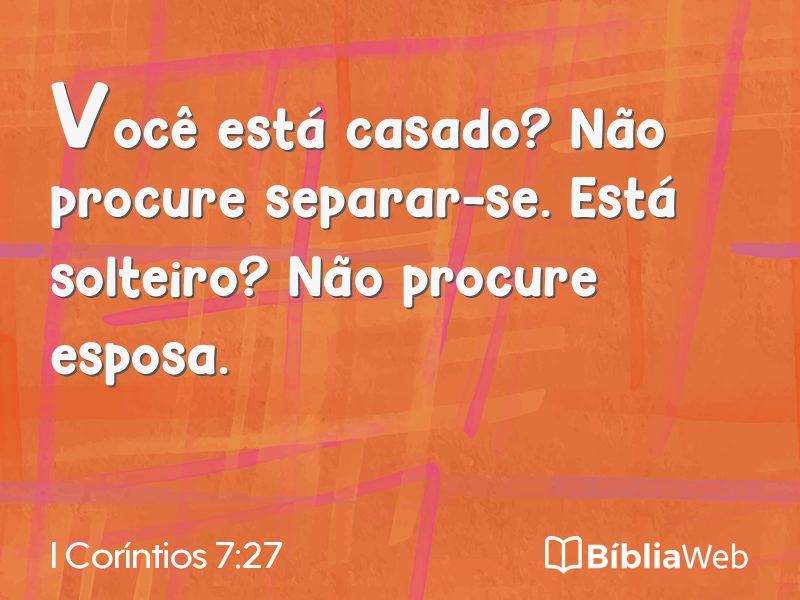 I Coríntios 7:27 em imagem para compartilhar