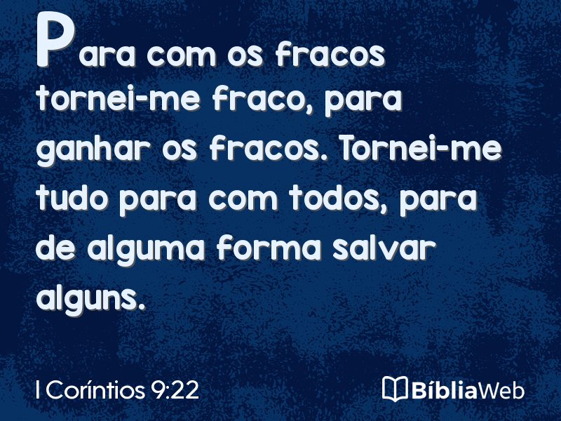 I Coríntios 9:22 em imagem para compartilhar
