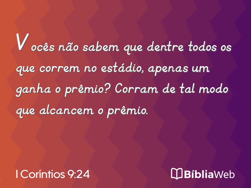 I Coríntios 9:24 em imagem para compartilhar