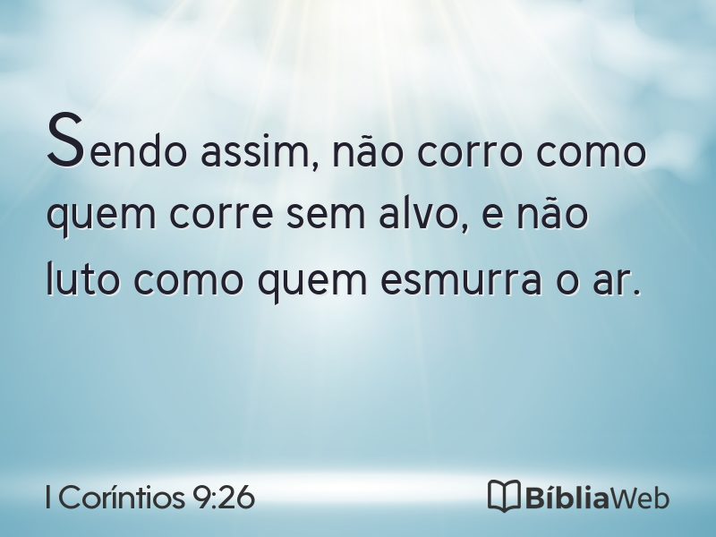 I Coríntios 9:26 em imagem para compartilhar