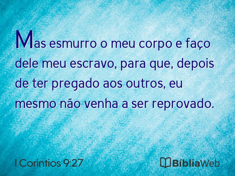 I Coríntios 9:27 em imagem para compartilhar