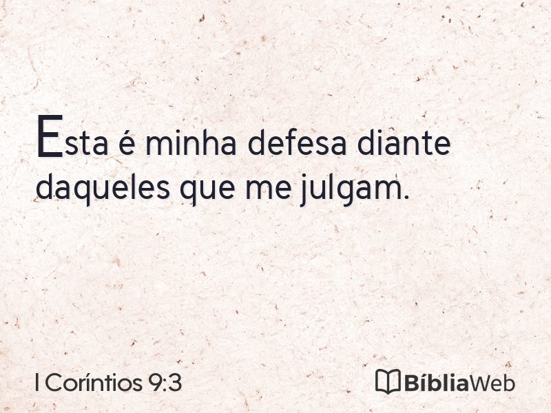 I Coríntios 9:3 em imagem para compartilhar