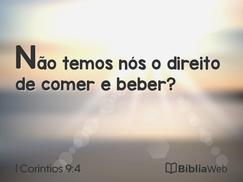 I Coríntios 9:4 em imagem para compartilhar