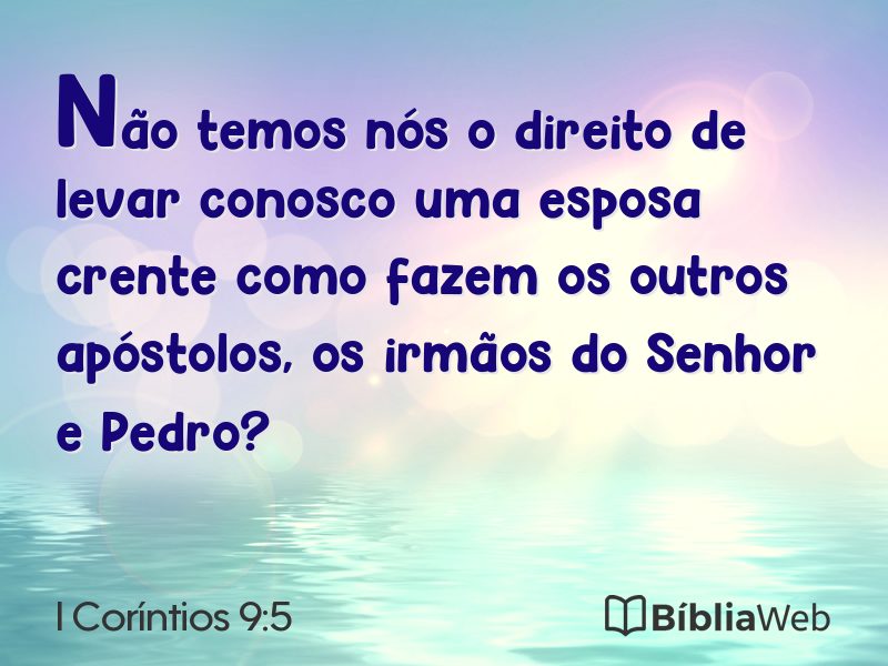 I Coríntios 9:5 em imagem para compartilhar