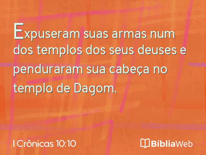 I Crônicas 10:10 em imagem para compartilhar